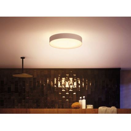 Philips - prigušiva kupatilska LED svetiljka Hue DEVERE 33,5W/230V IP44 prečnik 425 mm 2200-6500K + daljinski upravljač