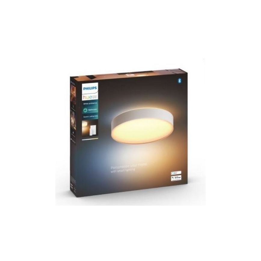 Philips - prigušiva kupatilska LED svetiljka Hue DEVERE 33,5W/230V IP44 prečnik 425 mm 2200-6500K + daljinski upravljač