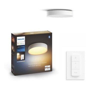 Philips - prigušiva LED plafonska svetiljka Hue LED/9,6W/230V 2200–6500K prečnik 261 mm bela + daljinski upravljač