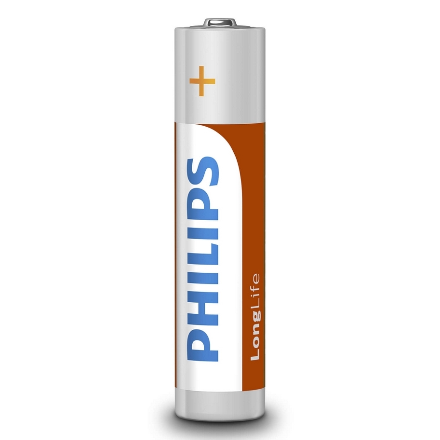 Philips R03L4B/10 - 4 kom cink-hloridnih baterija AAA LONGLIFE 1,5V 450mAh