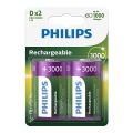 Philips R20B2A300/10 - 2 kom Punjive D baterije MULTILIFE NiMH/1,2V/3000 mAh