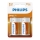 Philips R20L2B/10 - 2 kom cink-hloridnih baterija tip D LONGLIFE 1,5V 5000mAh