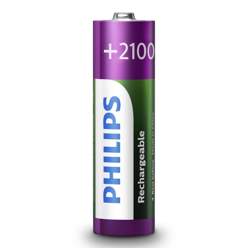 Philips R6B4A210/10 - 4 kom Punjive AA baterije MULTILIFE NiMH/1,2V/2100 mAh