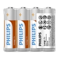 Philips R6L4F/10 - 4 kom cink-hloridnih AA LONGLIFE baterija 1,5V 900mAh