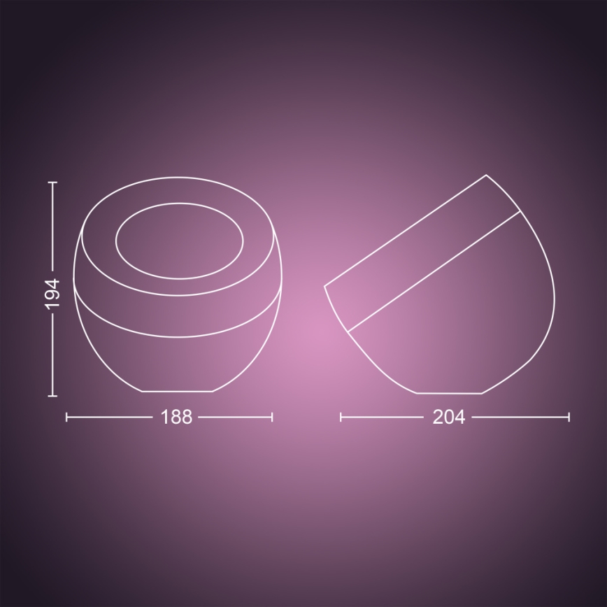 Philips - RGB LED prigušiva stona lampa Hue IRIS LED/8,2W/230V 2000-6500K crna