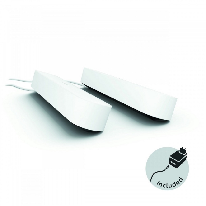 Philips - SET 2x LED RGB Stolna svjetiljka za prigušivanje HUE AMBIANCE LED/6W/230V bijela