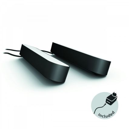 Philips - SET 2x LED RGB Stolna svjetiljka za prigušivanje HUE AMBIANCE LED/6W/230V