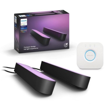Philips - SET 2x LED RGB prigušiva stona lampa Hue PLAY WACA LED/6W/230V 2000-6500K + Hue bridge