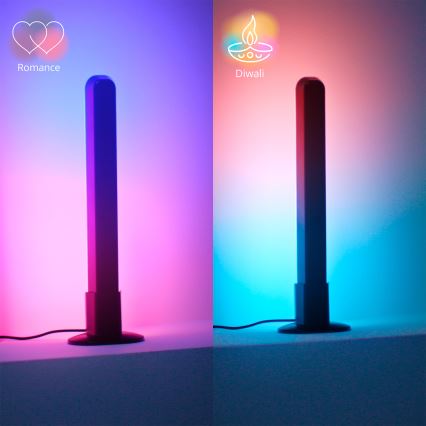 Philips - Komplet 2x prigušiva LED svetiljka RGBIC SMART GRADIENT LED/8W/230V 2700-6500K Wi-Fi