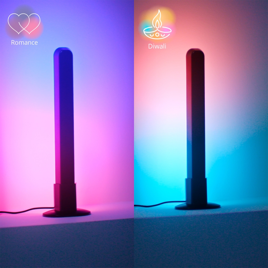 Philips - Komplet 2x prigušiva LED svetiljka RGBIC SMART GRADIENT LED/8W/230V 2700-6500K Wi-Fi