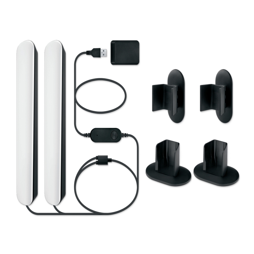 Philips - Komplet 2x prigušiva LED svetiljka RGBIC SMART GRADIENT LED/8W/230V 2700-6500K Wi-Fi