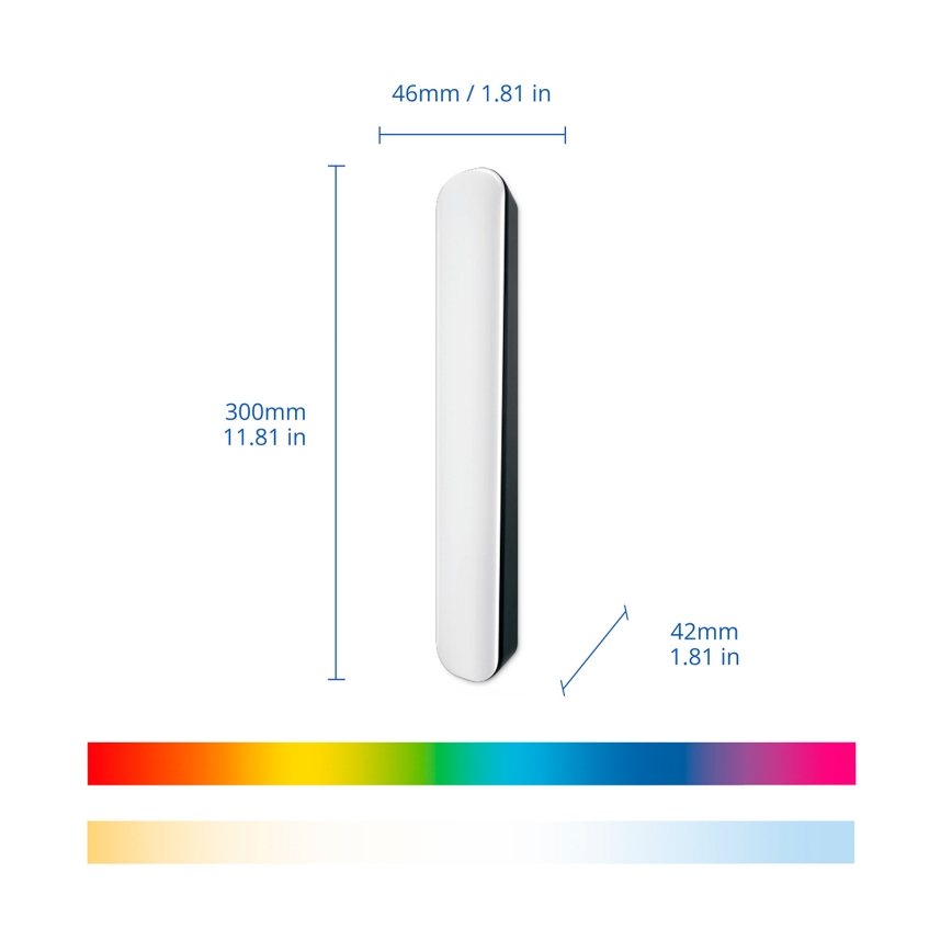 Philips - Komplet 2x prigušiva LED svetiljka RGBIC SMART GRADIENT LED/8W/230V 2700-6500K Wi-Fi