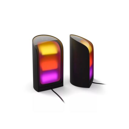 Philips - KOMPLET 2x LED RGBW prigušiva projekcijsko svetlo Hue PLAY Wall Washer LED/20W/230V 2000–6500K crna