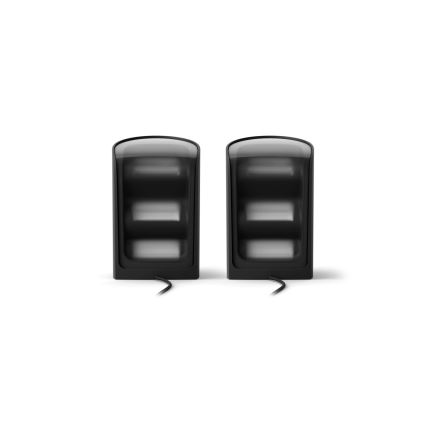 Philips - KOMPLET 2x LED RGBW prigušiva projekcijsko svetlo Hue PLAY Wall Washer LED/20W/230V 2000–6500K crna