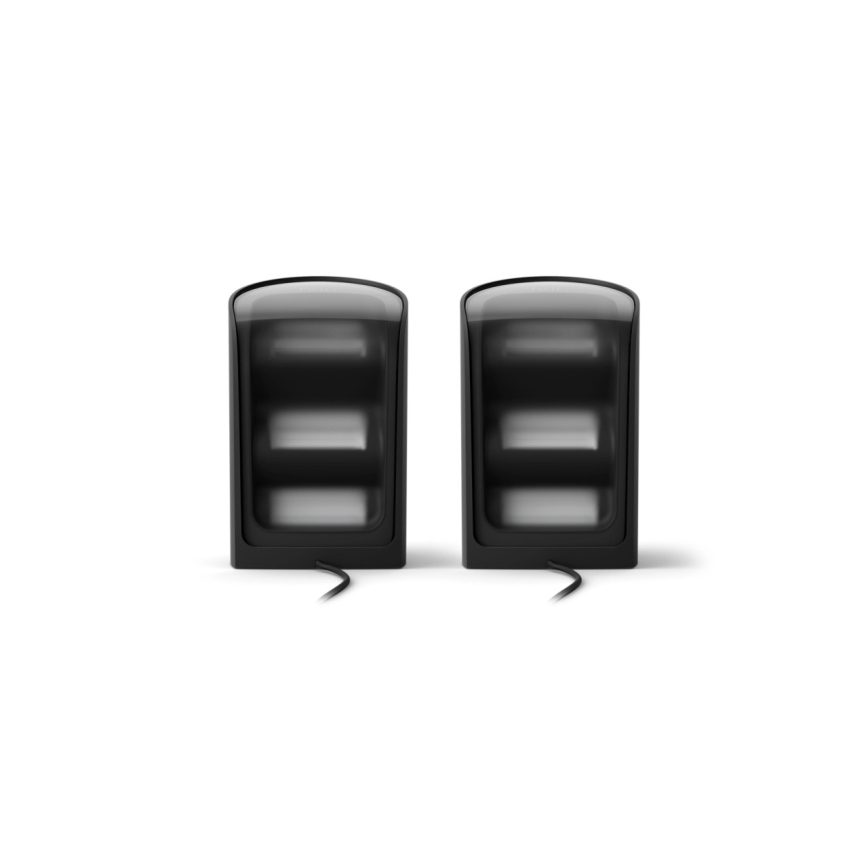 Philips - KOMPLET 2x LED RGBW prigušiva projekcijsko svetlo Hue PLAY Wall Washer LED/20W/230V 2000–6500K crna