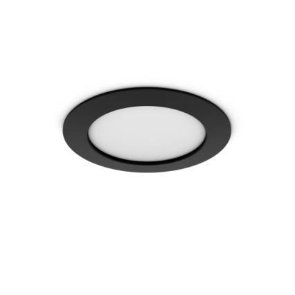 Philips - Komplet 2x prigušiva LED RGBW ugradna stropna svetiljka za kupatilo Hue SLIM LED/12W/230V 2000-6500K crna IP44
