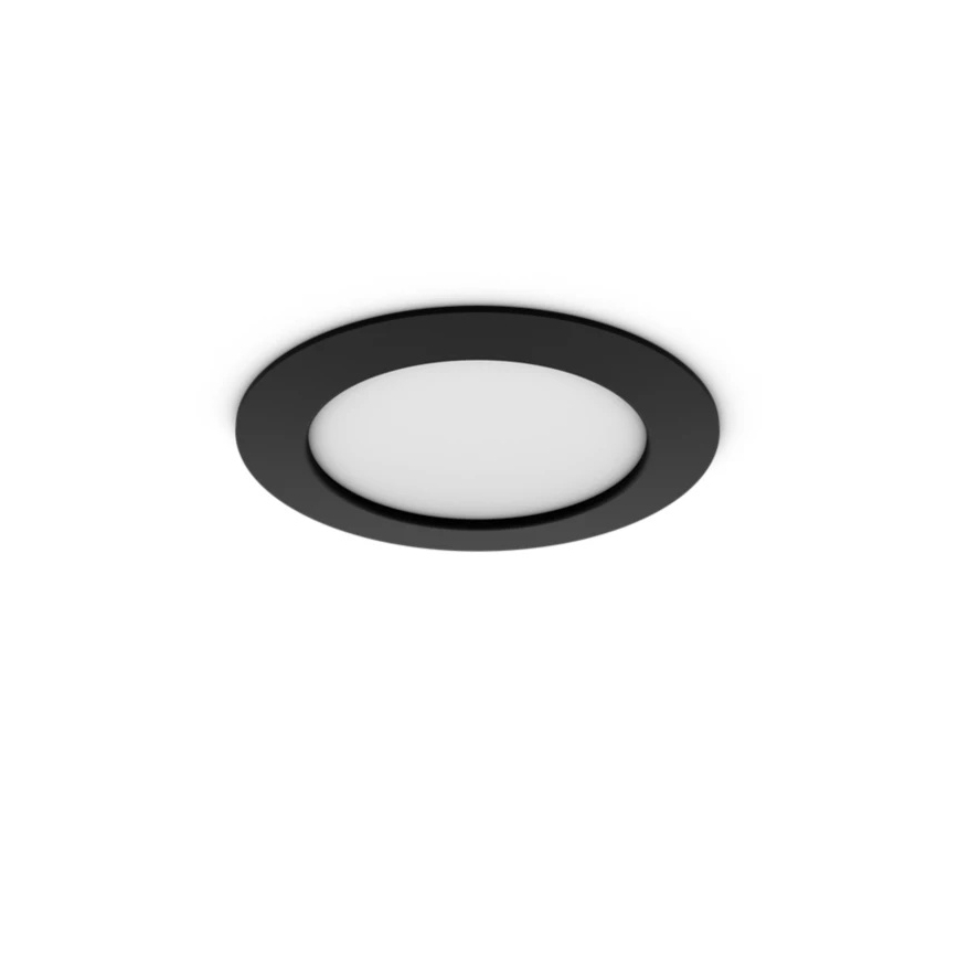Philips - Komplet 2x prigušiva LED RGBW ugradna stropna svetiljka za kupatilo Hue SLIM LED/12W/230V 2000-6500K crna IP44