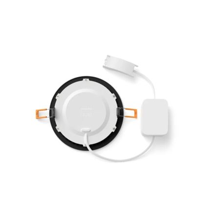 Philips - Komplet 2x prigušiva LED RGBW ugradna stropna svetiljka za kupatilo Hue SLIM LED/12W/230V 2000-6500K crna IP44