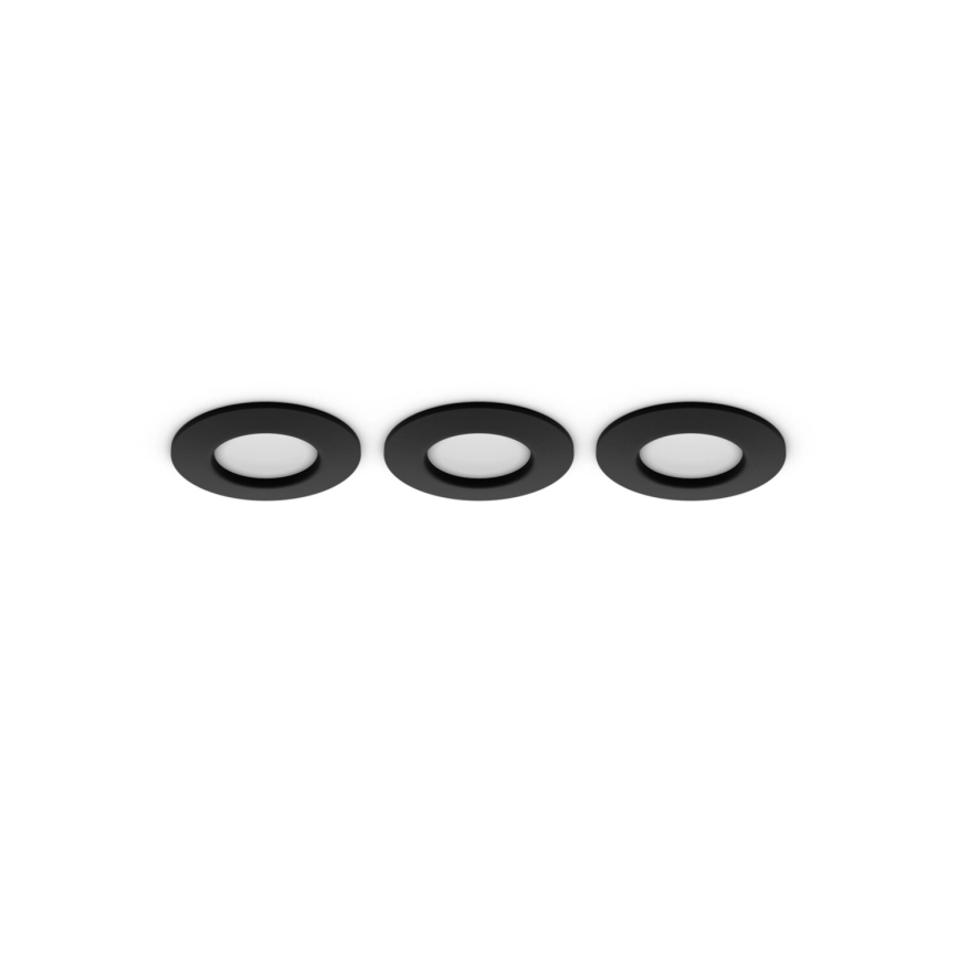 Philips - SET 3x LED RGBW prigušiva kupatilska ugradna svetiljka Hue SLIM LED/8,3W/230V IP44 2000-6500K