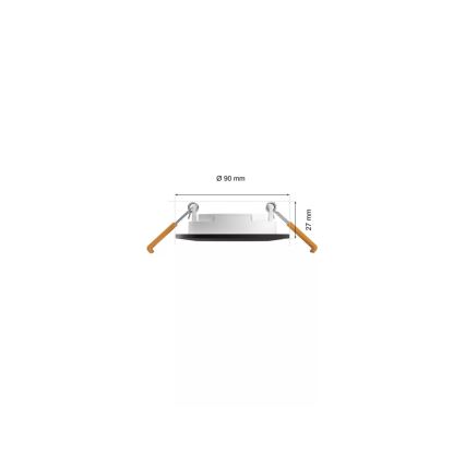 Philips - SET 3x LED RGBW prigušiva kupatilska ugradna svetiljka Hue SLIM LED/8,3W/230V IP44 2000-6500K