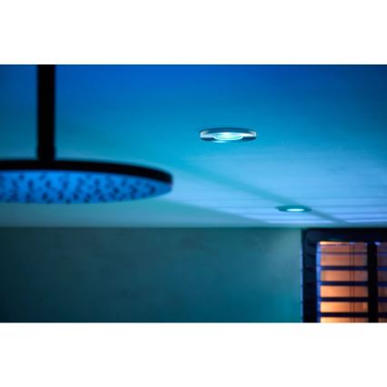 Philips - Komplet 3x LED RGBW prigušiva ugradna plafonska svetiljka za kupatilo Hue XAMENTO 1xGU10/4,2W/230V IP44 2000-6500K