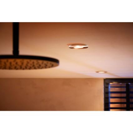 Philips - Komplet 3x LED RGBW prigušiva ugradna plafonska svetiljka za kupatilo Hue XAMENTO 1xGU10/4,2W/230V IP44 2000-6500K
