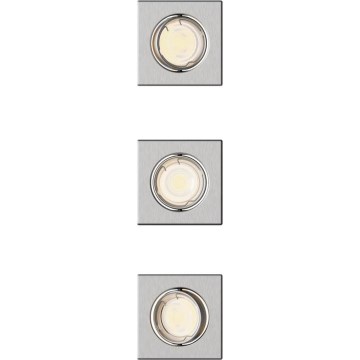 Philips - SET 3x ugradna svetiljka PERIDOT 1xGU10/7W/230V srebrna