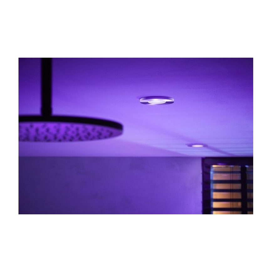 Philips - Komplet 3x LED RGB prigušiva kupatilska svetiljka Hue XAMENTO 1x GU10/5,7W/230V IP44 2000-6500K