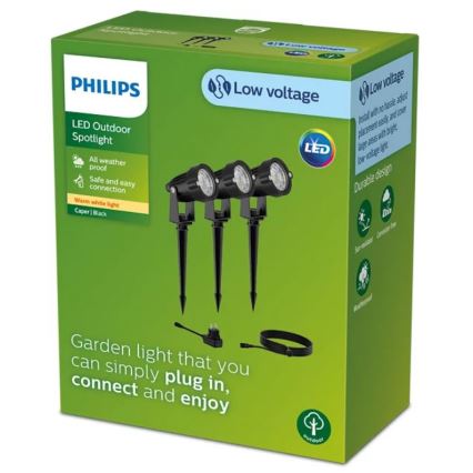 Philips - SET od 3 spoljnih LED reflektora CAPER LED/1,5W/24/230V IP44
