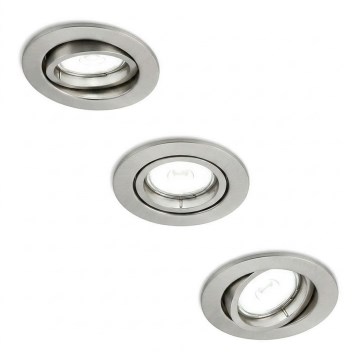Philips - SET od 3 ugradnih svetiljki PERIDOT 1xGU10/7W/230V srebrne