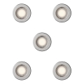 Philips - SET od 5 ugradnih svetala PERIDOT 1xGU10/7W/230V srebrna