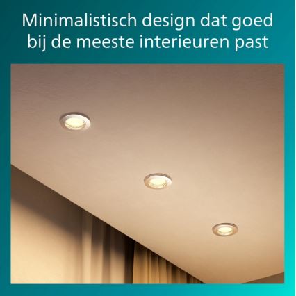 Philips - SET od 5 ugradnih svetala PERIDOT 1xGU10/7W/230V srebrna