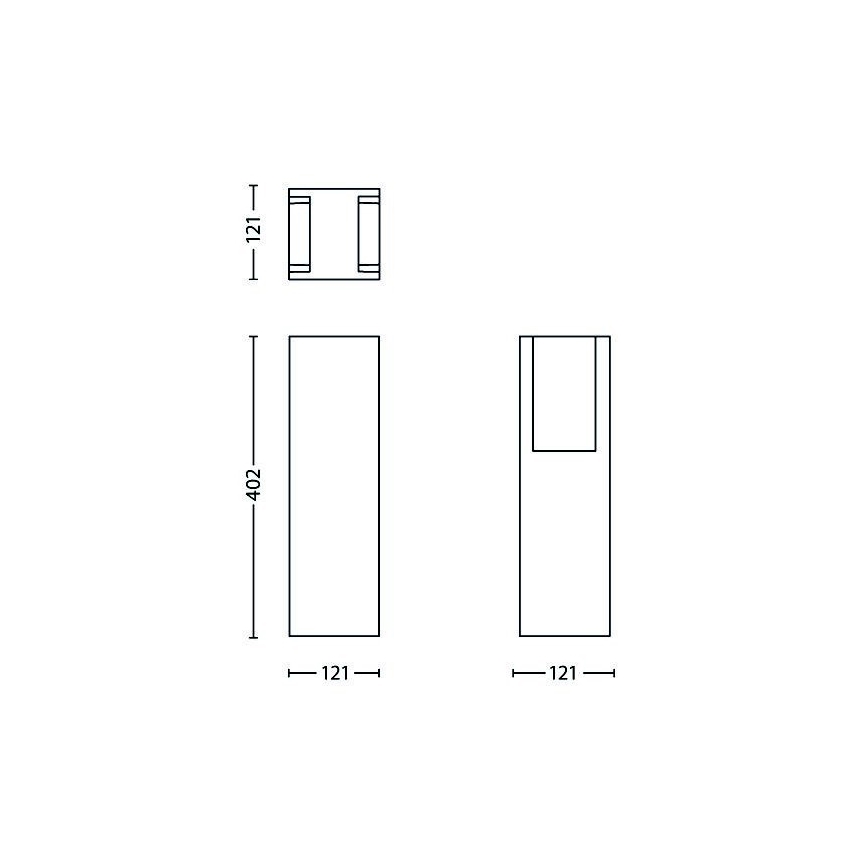 Philips - Spoljašnja lampa BRIDGE 1xE27/14W/230V IP44 40,2 cm