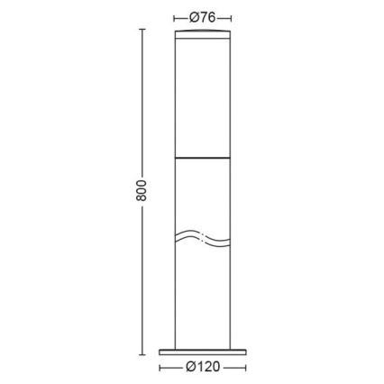 Philips - Spoljna lampa 1xE27/20W/230V 80 cm IP44