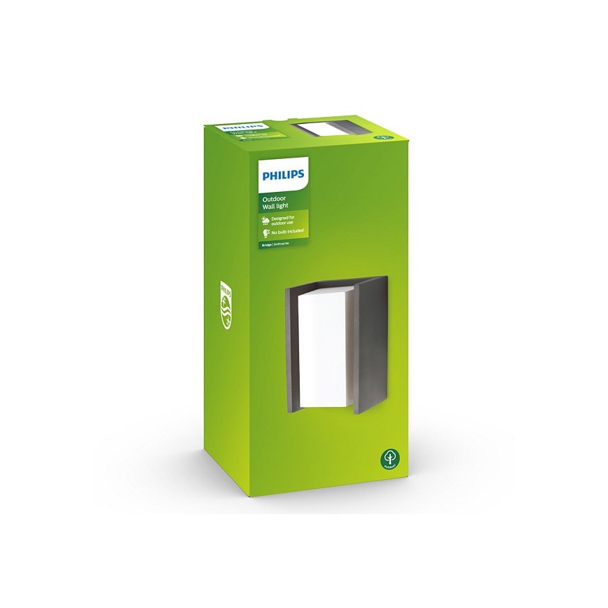 Philips - Spoljašnja zidna svetiljka BRIDGE 1xE27/15W/230V IP44