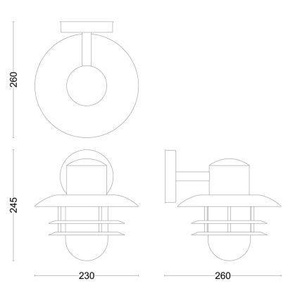 Philips - Spoljašnja zidna svetiljka INYMA 1xE27/25W/230V IP44