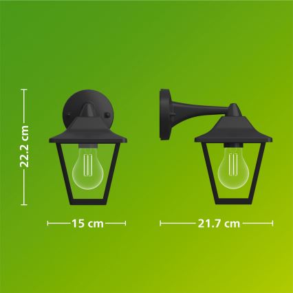 Philips - Spoljašnja zidna svetiljka JULI 1xE27/25W/230V IP44