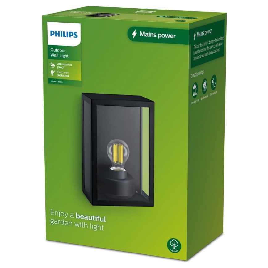 Philips - Spoljašnje zidno svetlo ALZOR 1xE27/25W/230V IP44