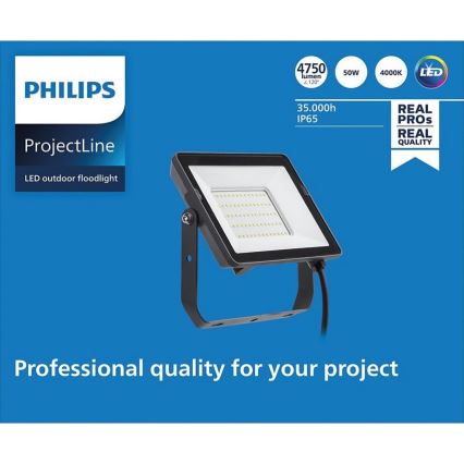 Philips - Spoljašnji LED reflektor PROJECTLINE LED/50W/230V IP65 4000K