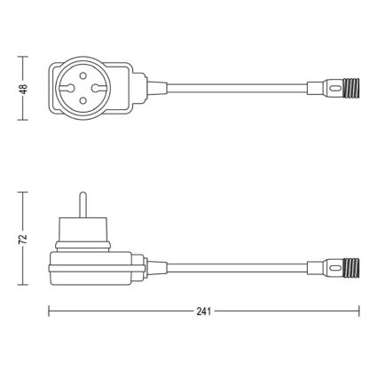 Philips - Spoljašnji mrežni adapter GARDENLINK 12W/24/230V IP44