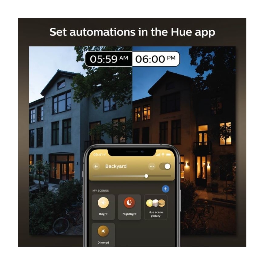 Philips - Spoljašnja prigušiva zidna svetiljka Hue INARA 1xE27/7W/230V Wi-Fi IP44