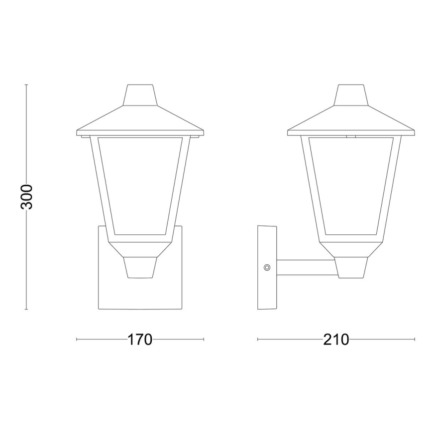 Philips - Spoljna zidna svetiljka KINNO 1xE27/25W/230V IP44