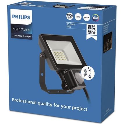 Philips - spoljni LED reflektor sa senzorom PROJECTLINE LED/20W/230V IP65 4000K