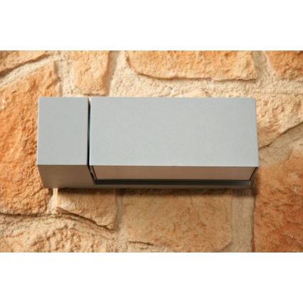 Philips - Spoljno zidno svetlo BORDER 1xE27/23W/230V IP44 siva