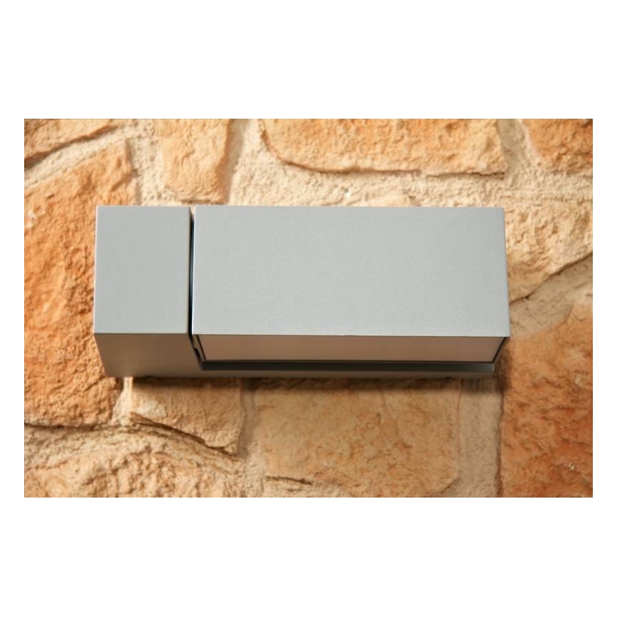 Philips - Spoljno zidno svetlo BORDER 1xE27/23W/230V IP44 siva