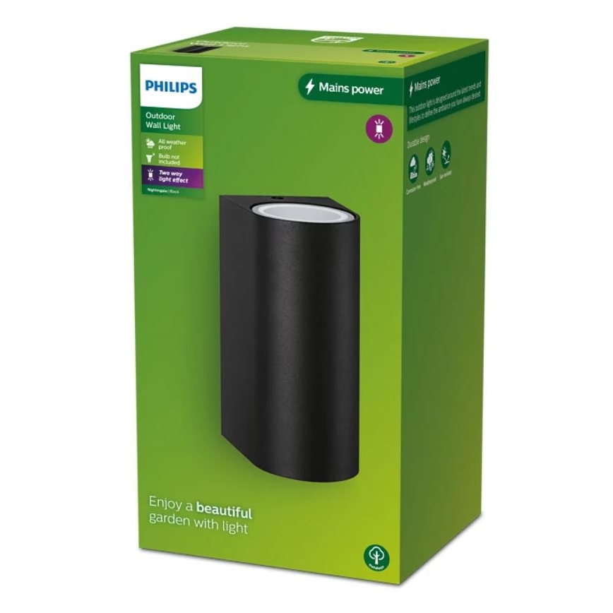 Philips - Spoljno zidno svetlo NIGHTINGALE 2xGU10/35W/230V IP44