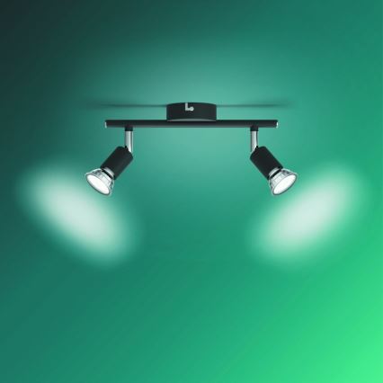 Philips - Spot svetiljka 2xGU10/50W/230V crna