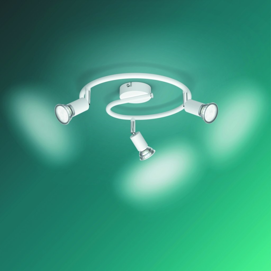 Philips - Plafonsko reflektorsko svetlo 3xGU10/50W/230V, belo