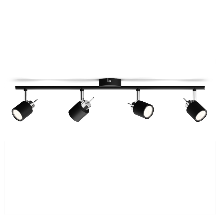 Philips - Spot svetiljka 4xGU10/35W/230V crna