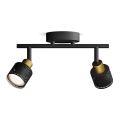Philips - Spot svetiljka NIALL 2xGU10/5W/230V crna/mesing